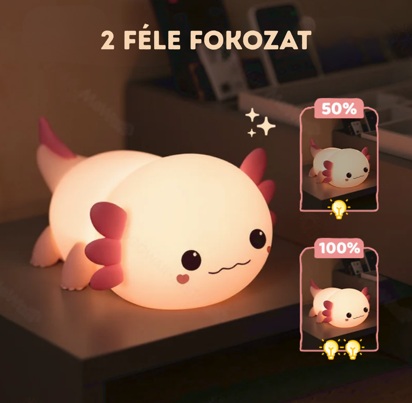 Axolotl LED éjjeli lámpa