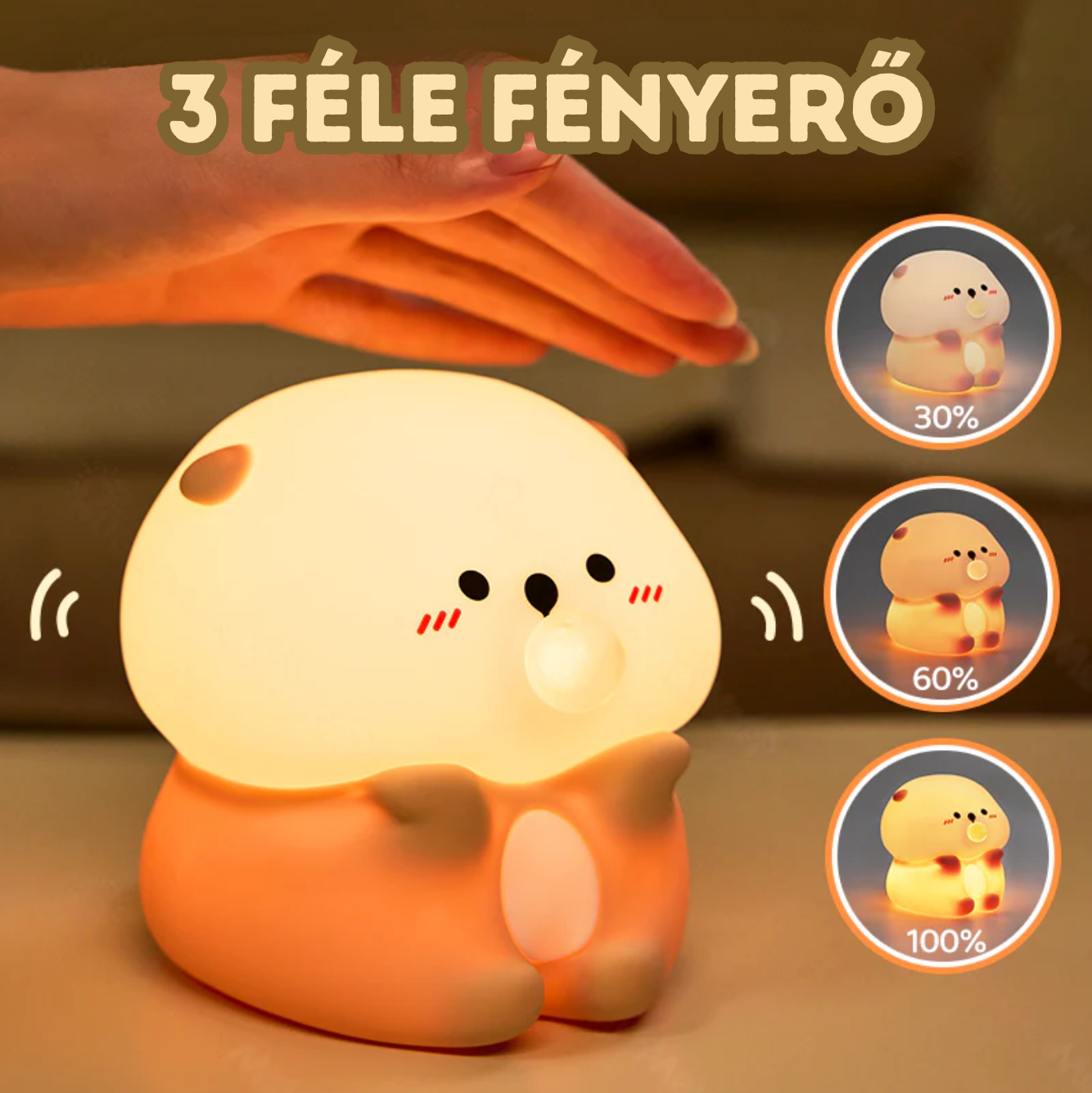 Buborékfújó Hód LED éjjeli lámpa