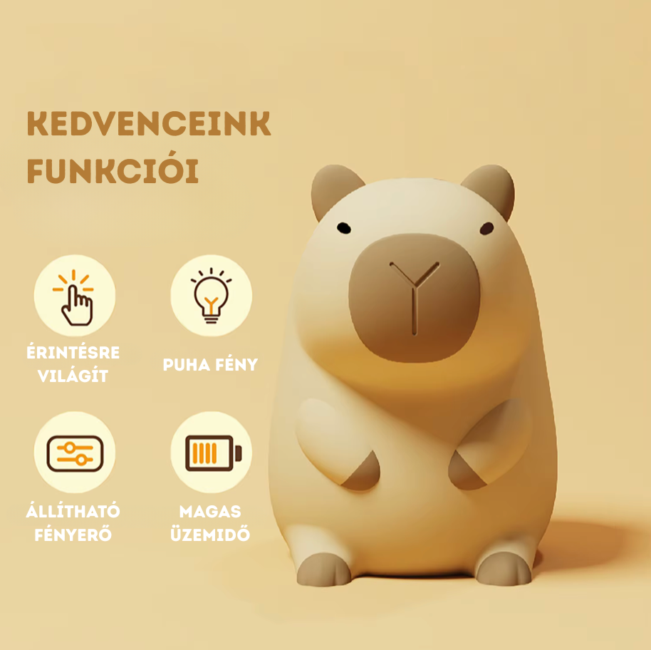 Capybara LED éjjeli lámpa