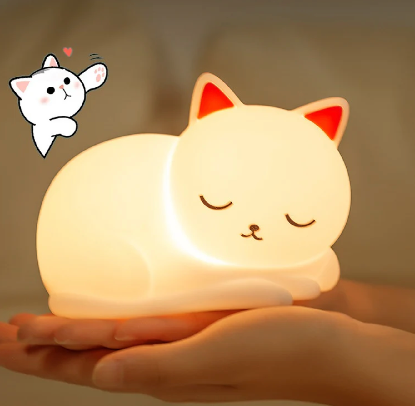 Cica LED éjjeli lámpa