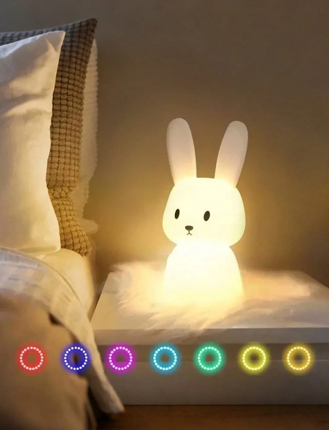 Nyuszi LED éjjeli lámpa