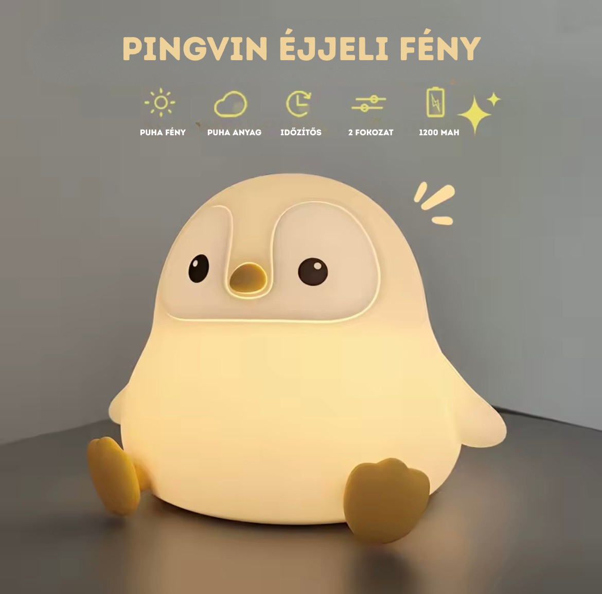 Pingvin LED éjjeli lámpa